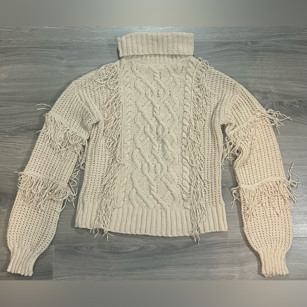 Turtleneck Tassel Sweater